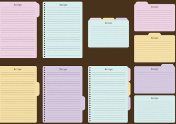 Recipes Sheets And Card Vectors - Free vector #359817